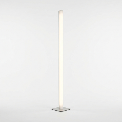 Minimalist LED corner floor lamp on white background