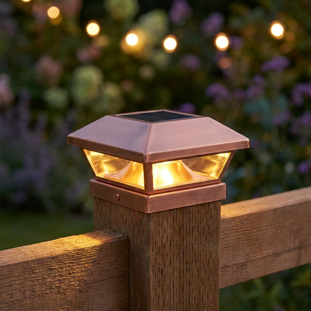 Solar Deck Post Cap Lights lifestyle 2
