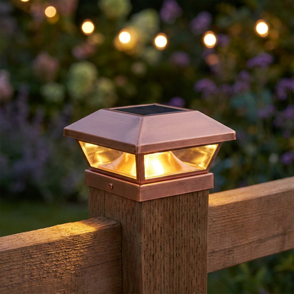 Solar Deck Post Cap Lights lifestyle 2