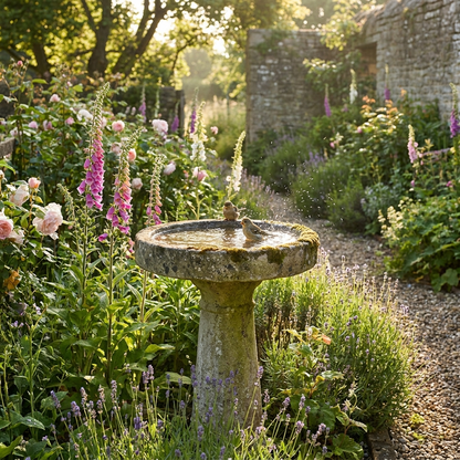 Pedestal Bird Bath lifestyle 1