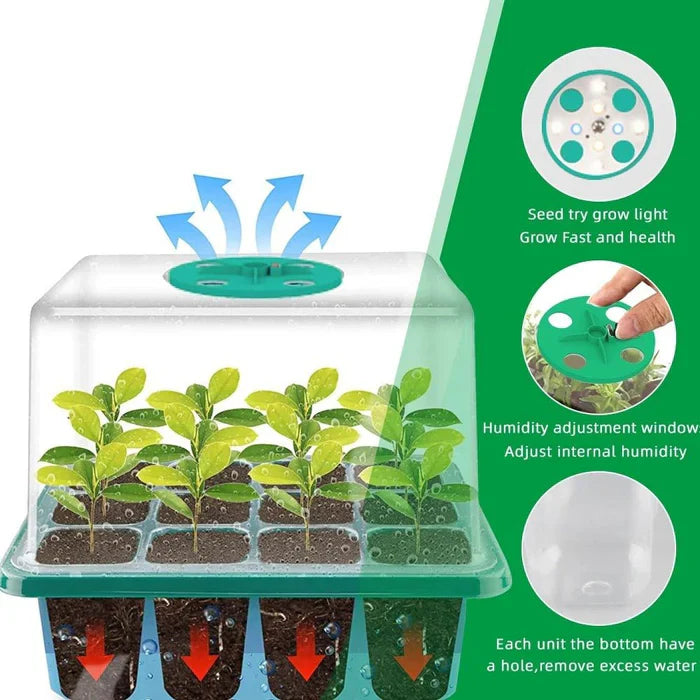 Household New Nursery Pot With Lamp - Plant Seed Starter…
