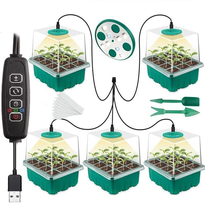 Household New Nursery Pot With Lamp - Plant Seed Starter…