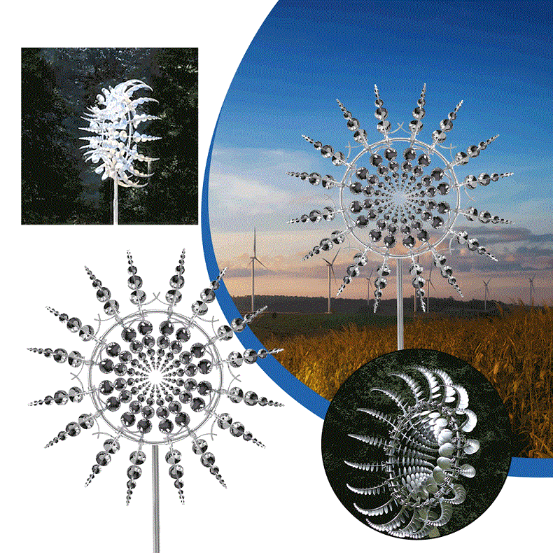 New Anti-Rust Magical Metal Windmill-Kinetic Metal Wind…